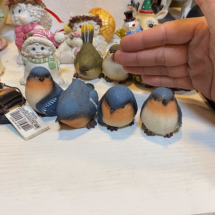 树脂制品小鸟四只