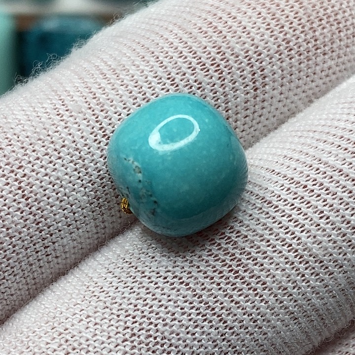 绿松石未镶嵌天然原矿 地大质检11.9×10.9mm