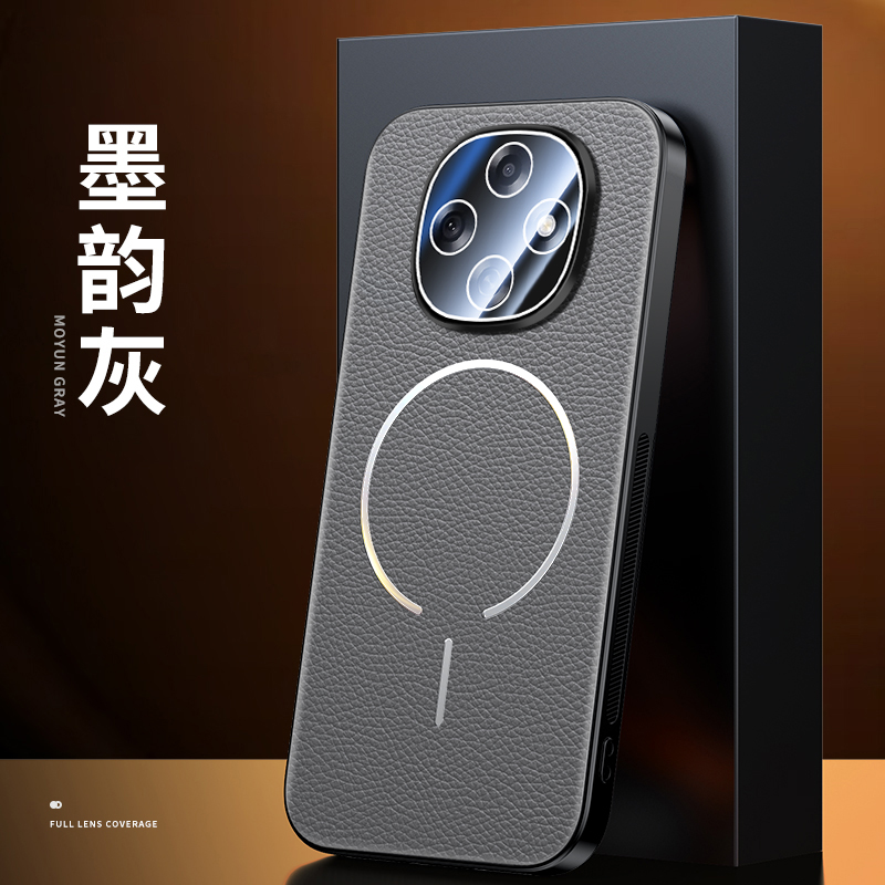 适用OPPOA6Pro手机壳自带高清镜头膜oppoa6磁吸高级素皮全包新款