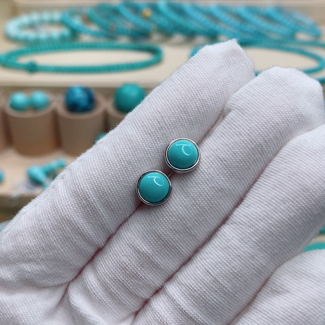 绿松石珠宝奇石银S925镶嵌