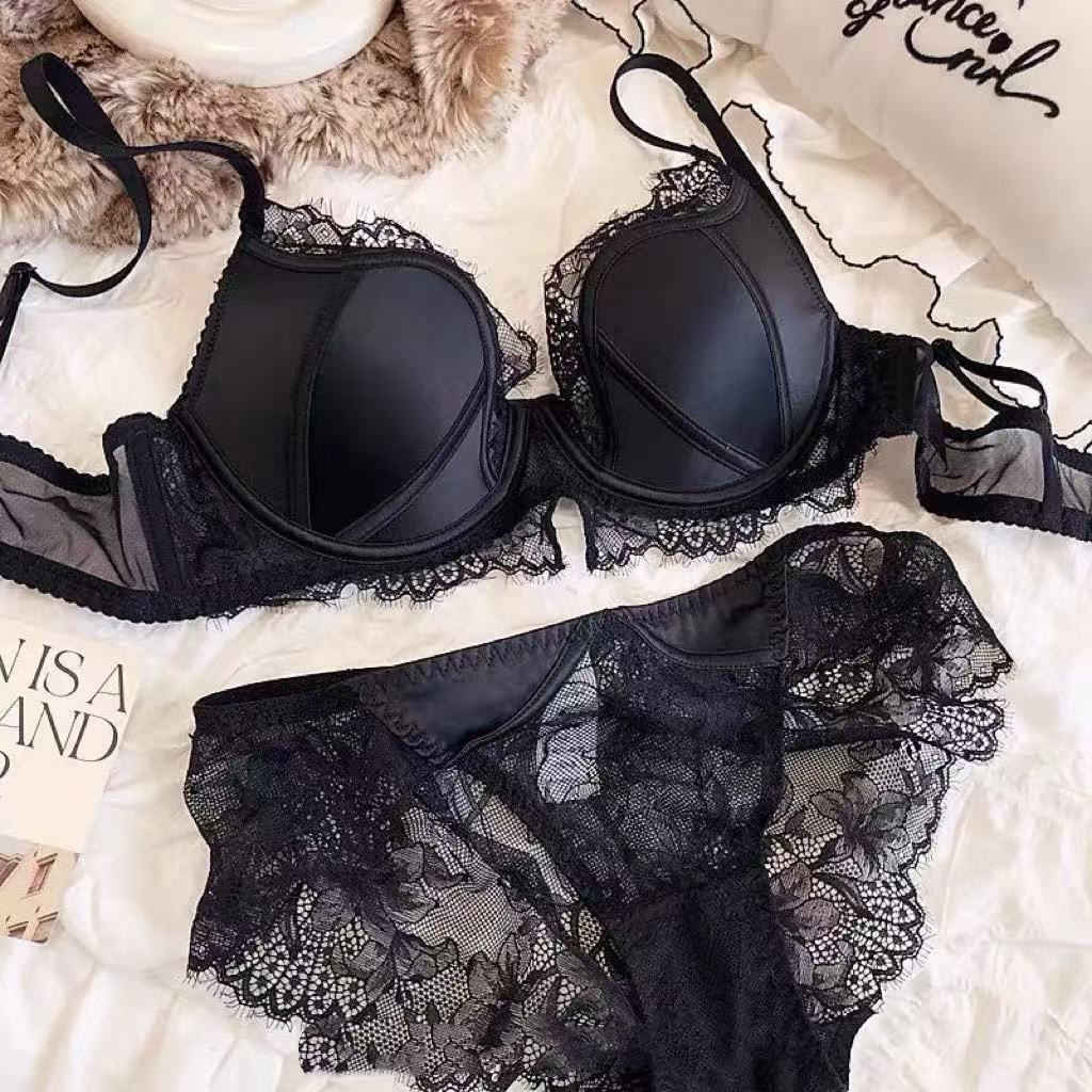 法式女性薄蕾丝内衣锦纶文胸套装胸罩性感套装内衣套