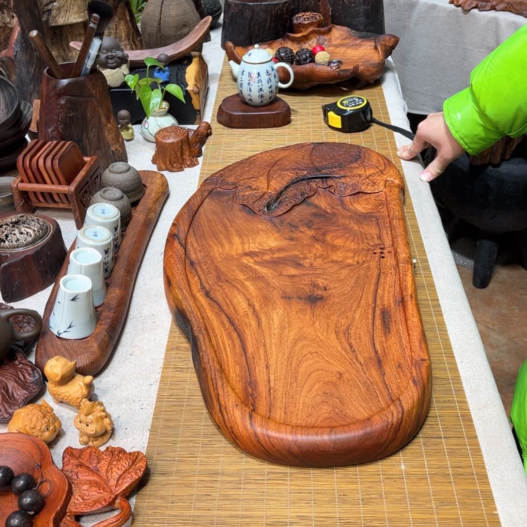 缅甸花梨湿泡茶盘57-28