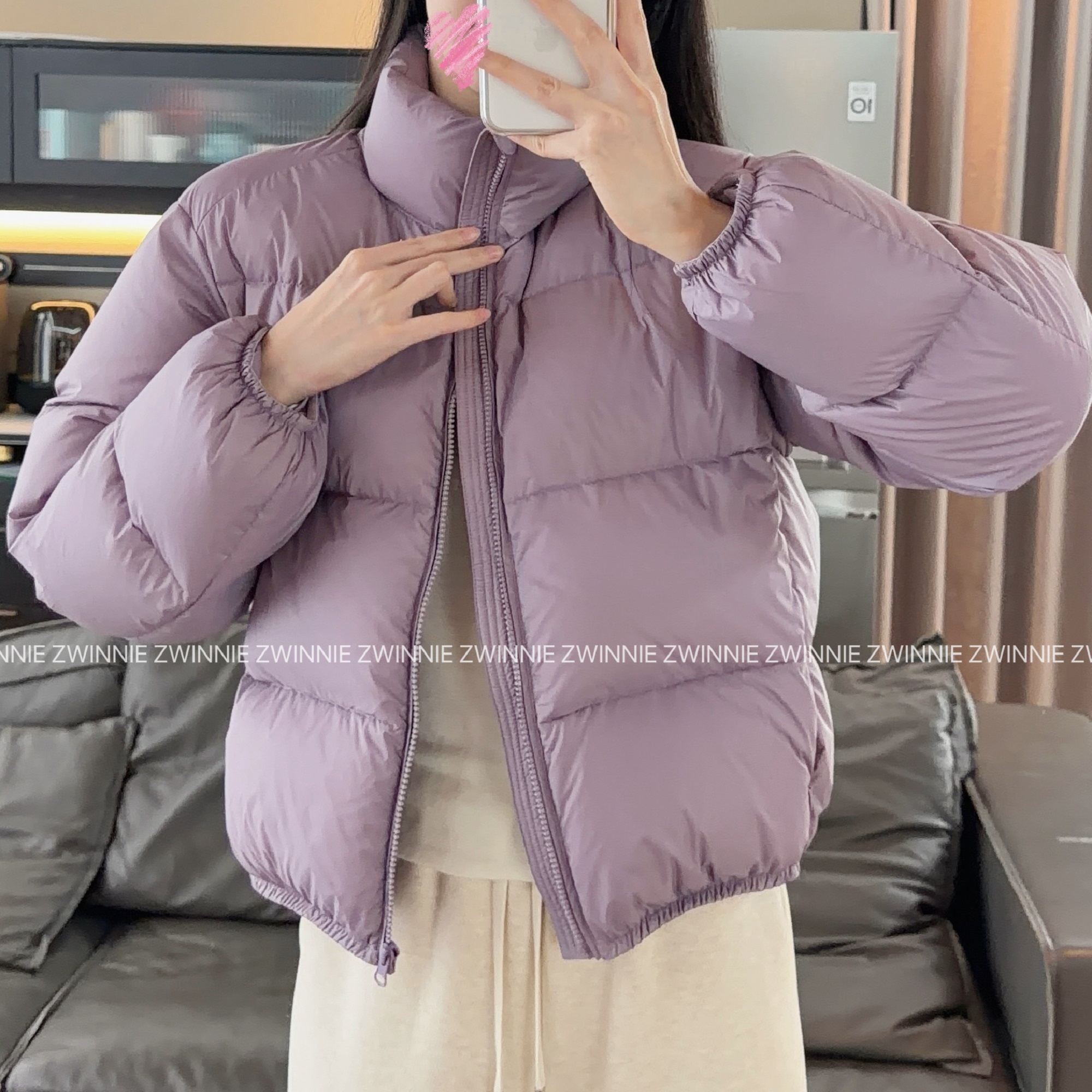 Zwinnie/詹维尼【小紫羽绒服 】加厚保暖白鸭绒羽绒服 GYS2025116