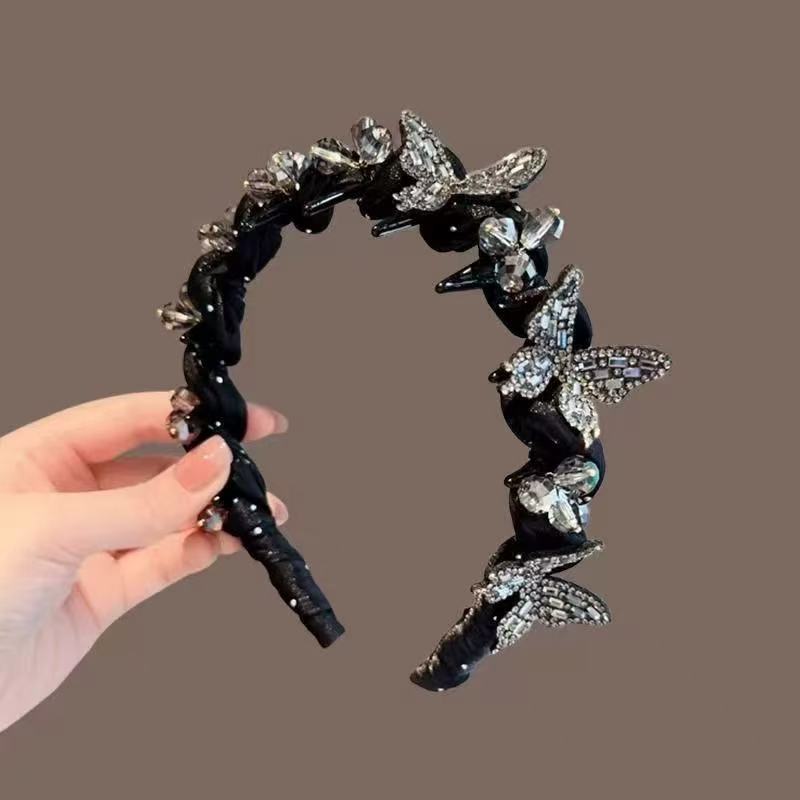 新款巴黎王妃蝴蝶发箍女高级感洋气时尚发卡洗脸超好看的头箍3705