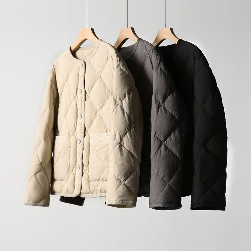 【九月木兮】初雪 五防工艺重工织带小香白鹅绒羽绒服S82729YRBVG