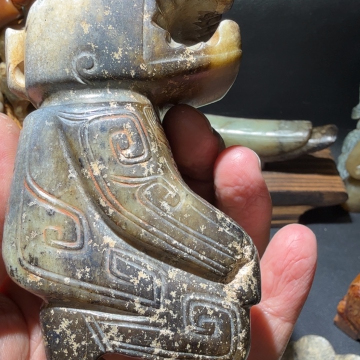 玉***古和田玉未镶嵌车挂