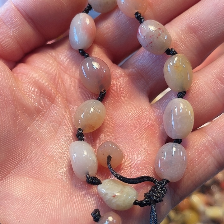 海***豚印石巴林石鸡血石手串