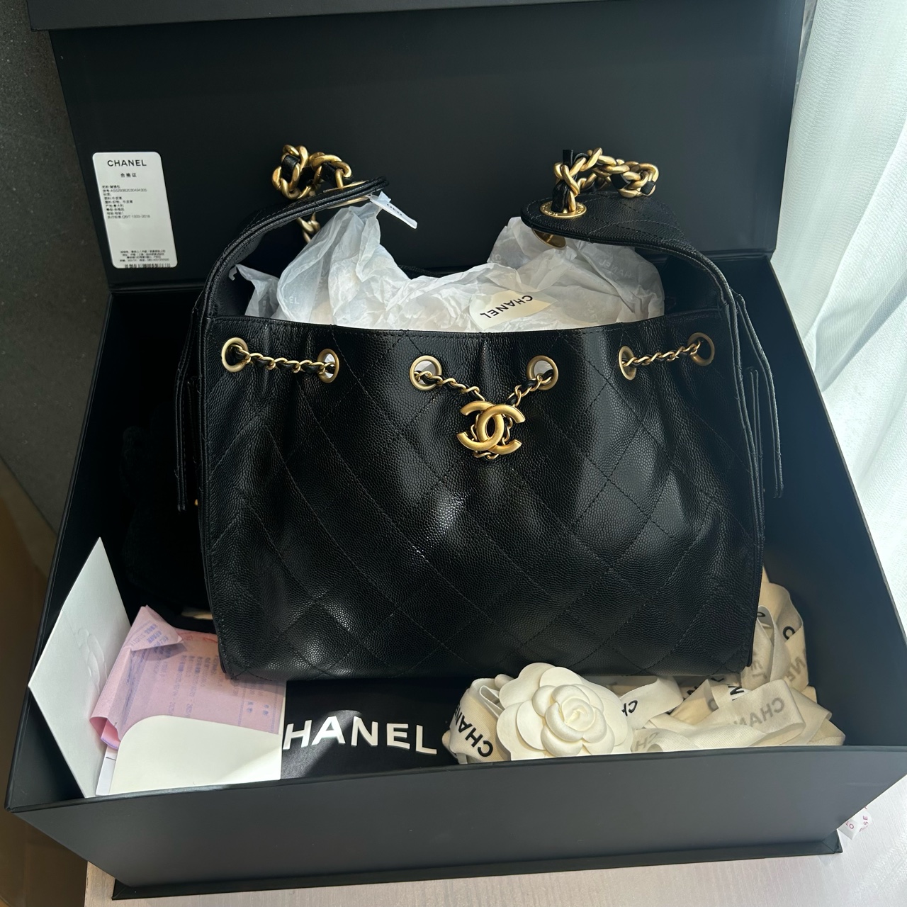 99新 Chanel/香奈儿 香奈儿 Chanel 25bag hobo 小号全套带票