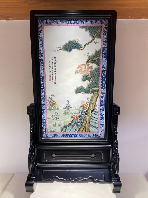景德镇陶瓷山水瓷板
