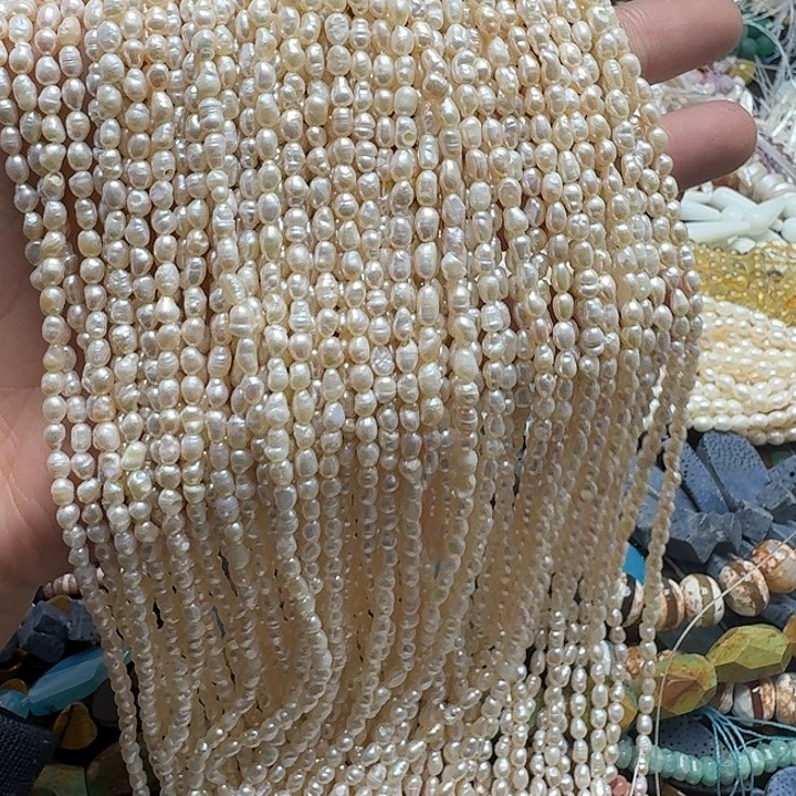 玛瑙/玉髓未镶嵌珠宝半成品一条3mm加珍珠