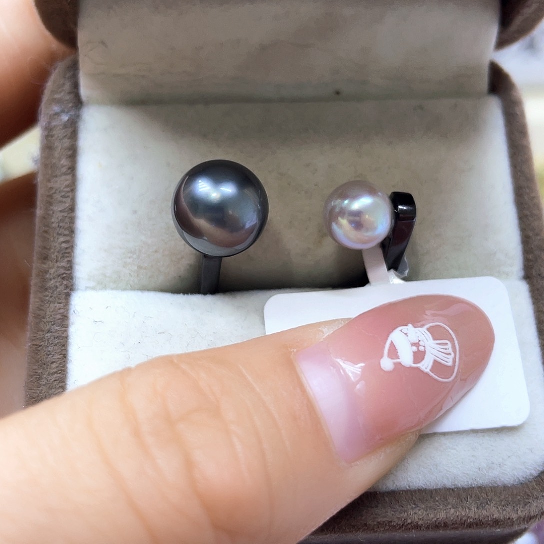 海水珍珠戒指银S925镶嵌