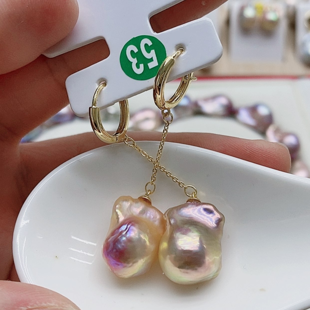 【闪购商品】淡水珍珠耳饰银S925镶嵌