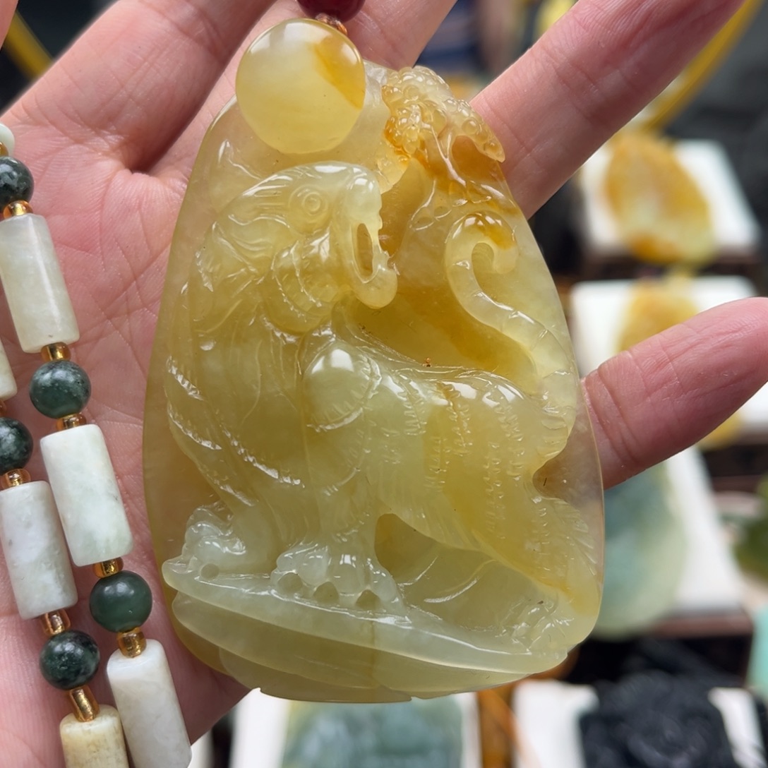 岫玉未镶嵌挂件挂件