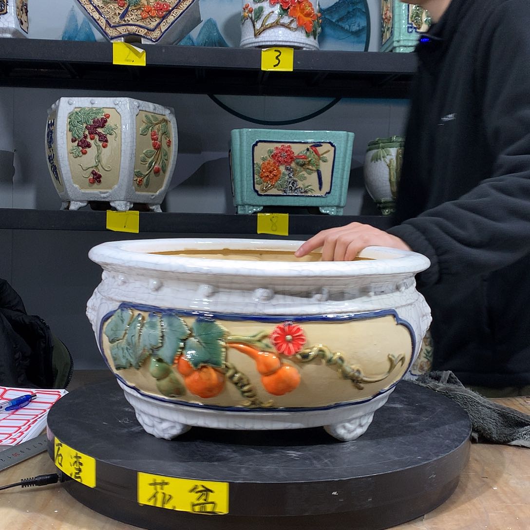 陶恩****0阿杰石湾盆高温烧制