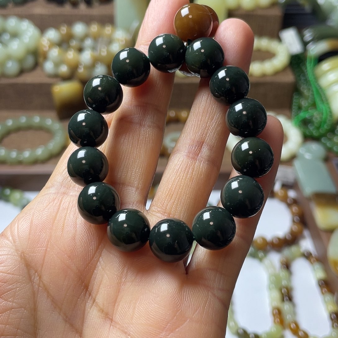 和田玉手链未镶嵌可****◎