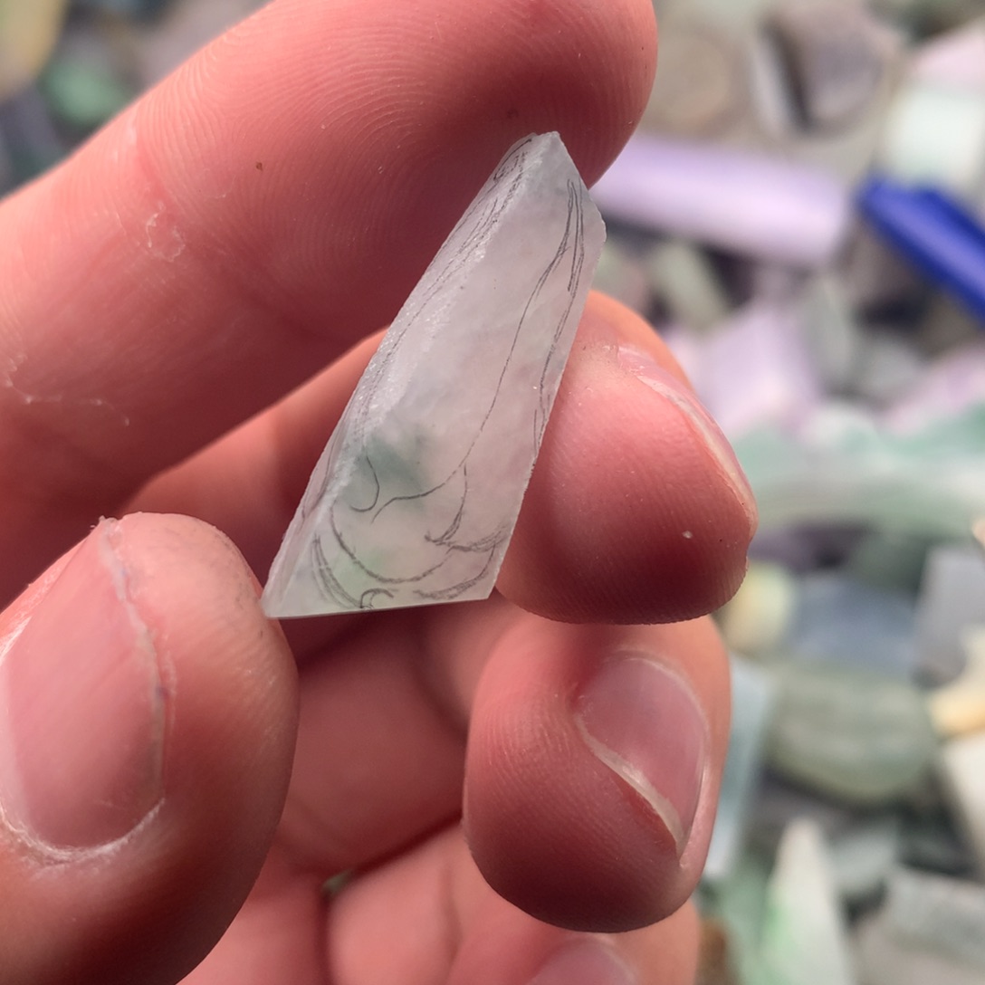 定制翡翠未镶嵌玉兰花开