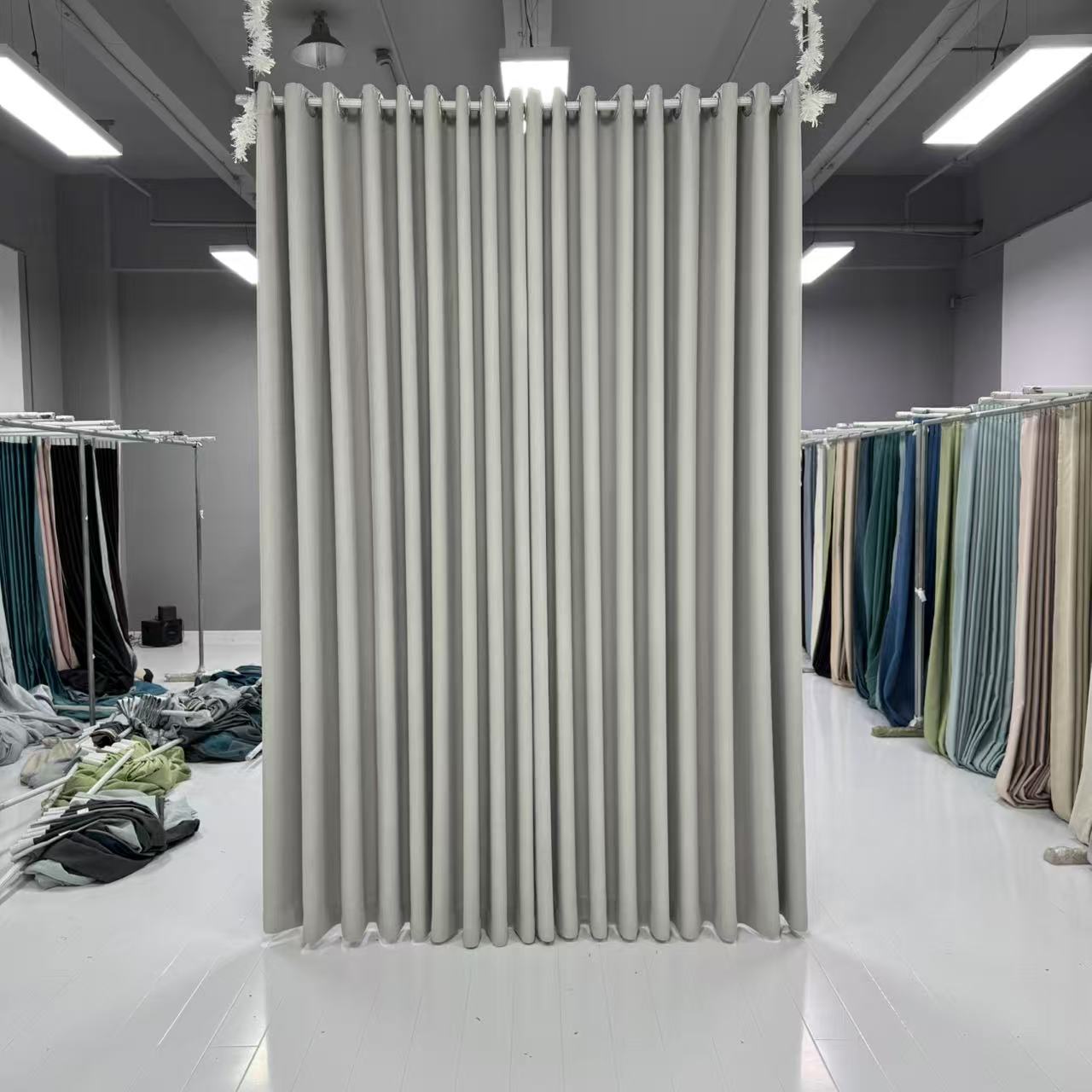 【贝爷家】奶油泡芙奶灰色新春网红卧室客厅遮光成品窗帘a44