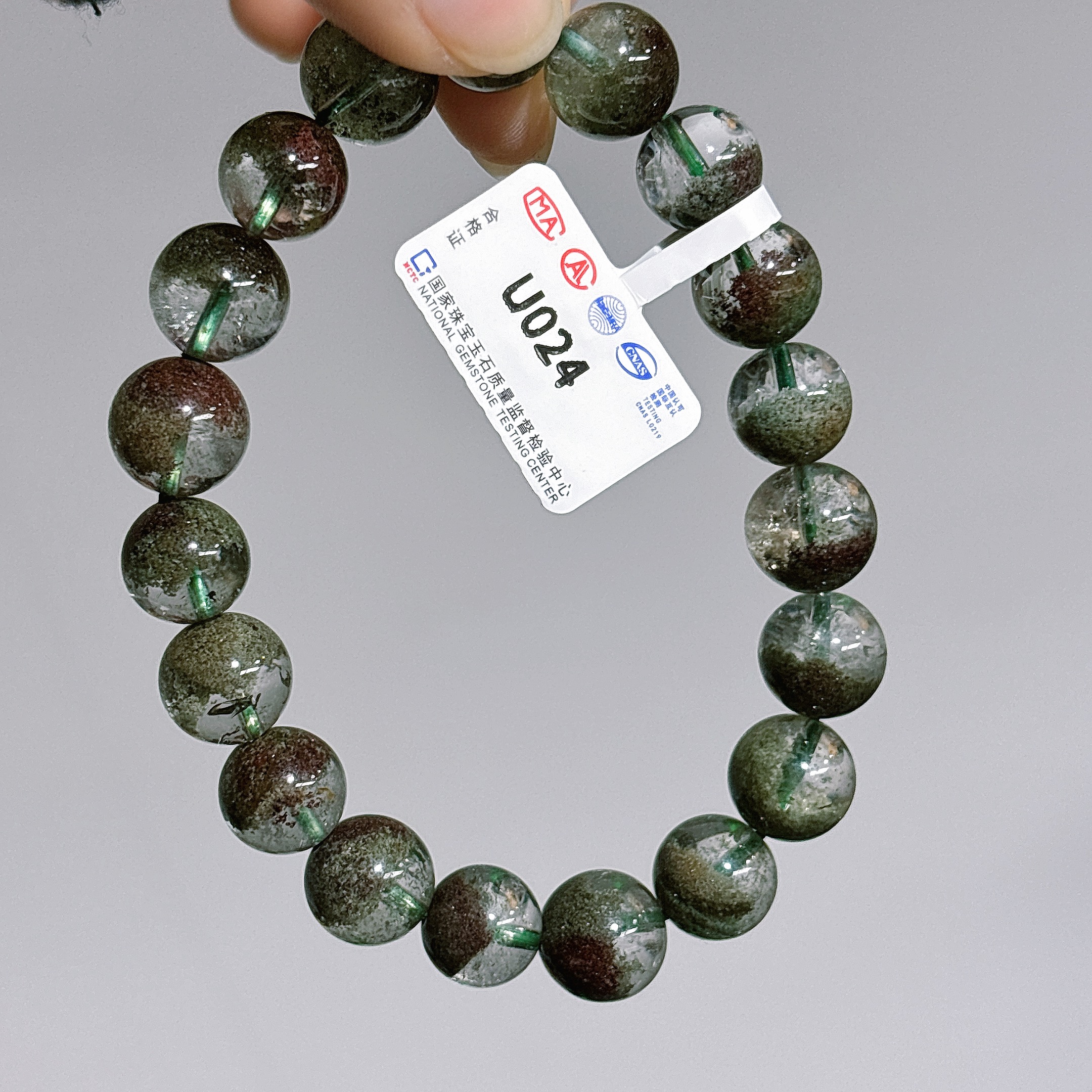 【阿波严选】天然水晶绿幽灵手链U024