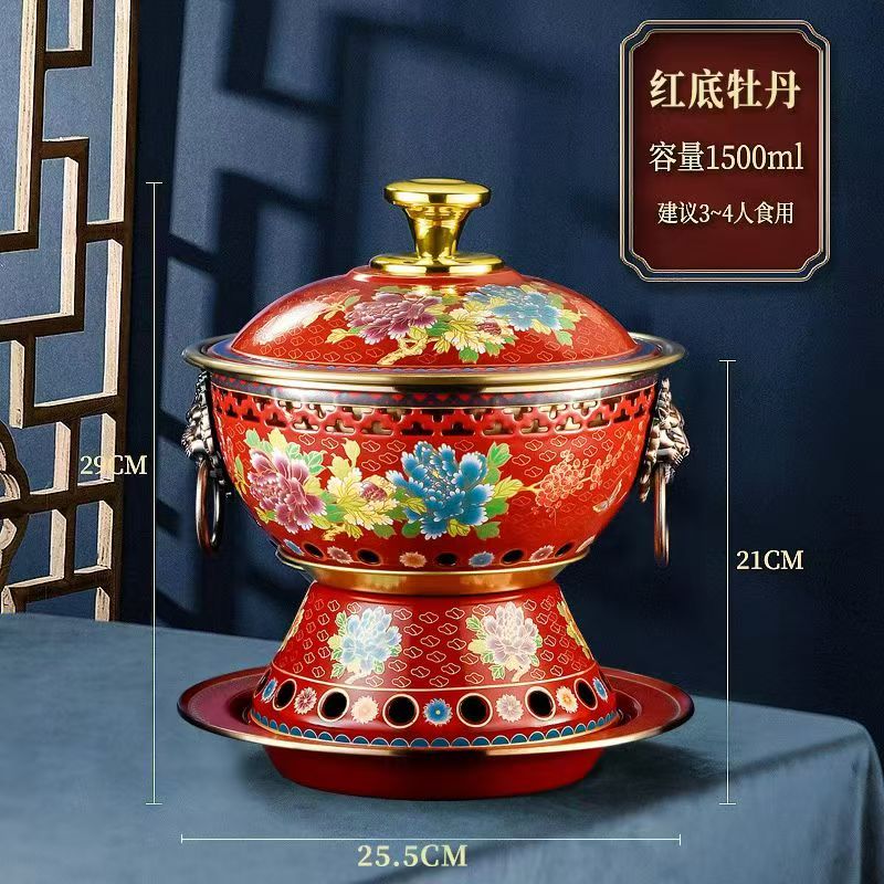 【新疆包邮】景泰火锅老北京铜火锅家用涮羊肉火锅小火锅炉酒精锅