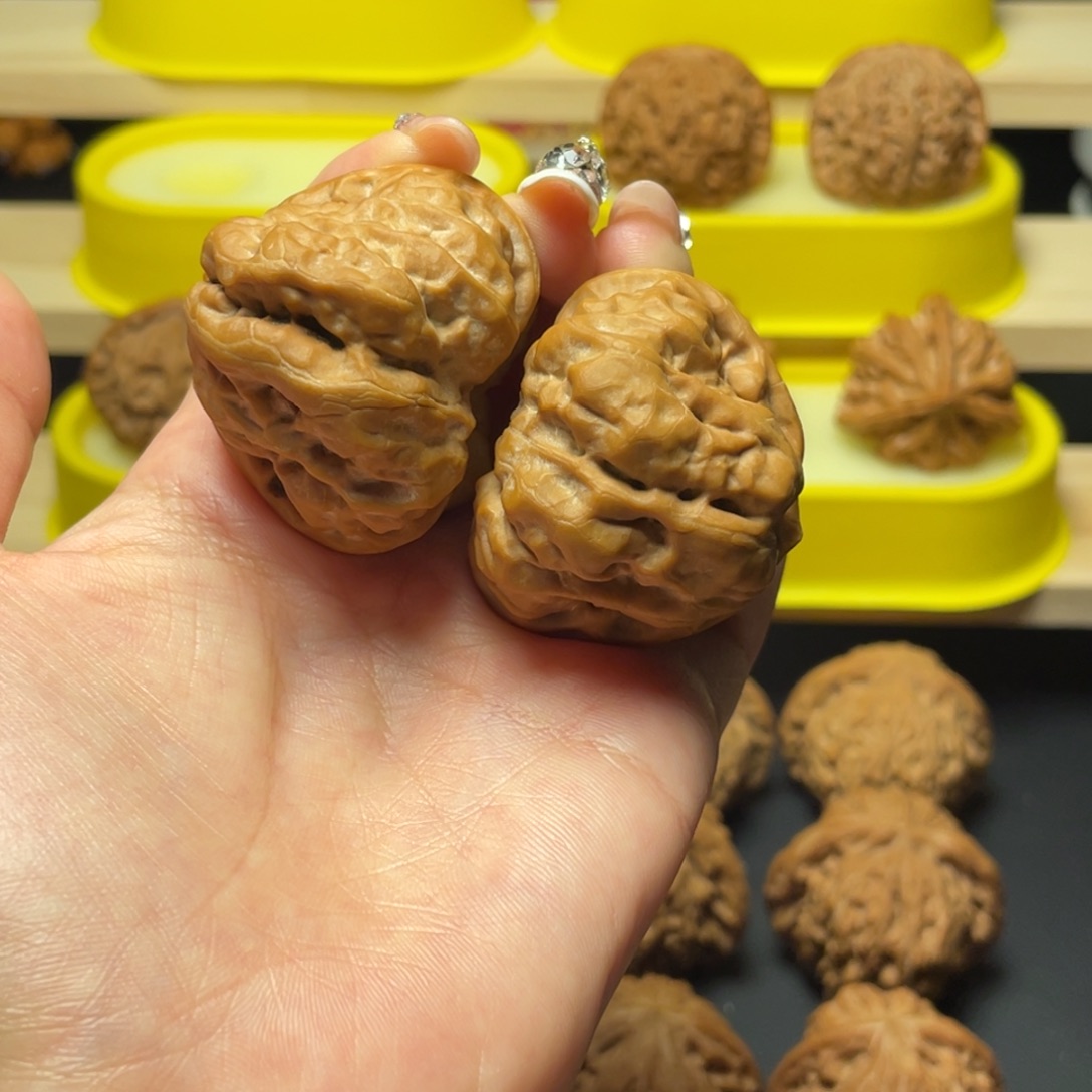 文玩核桃把件45蛙微修