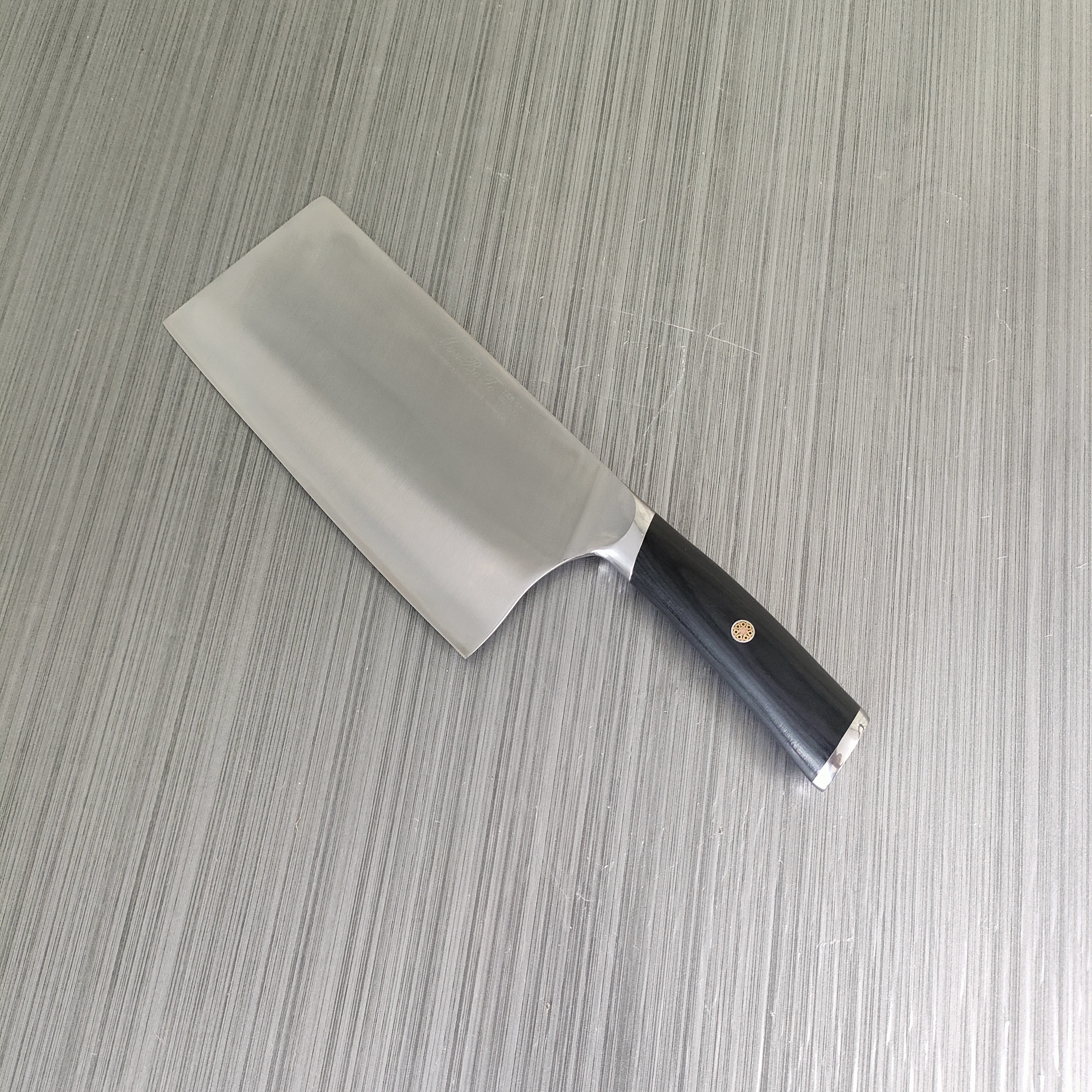 硬度65工具钢通体夹钢家用商用锋利切片切肉两用菜刀厨师