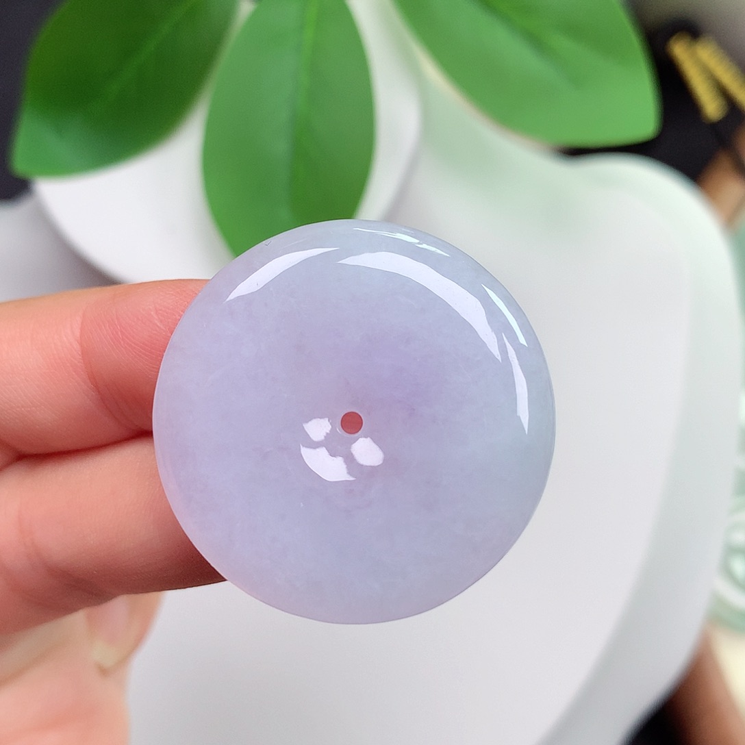 颈饰未镶嵌翡翠平安扣 31.9x5.4mm