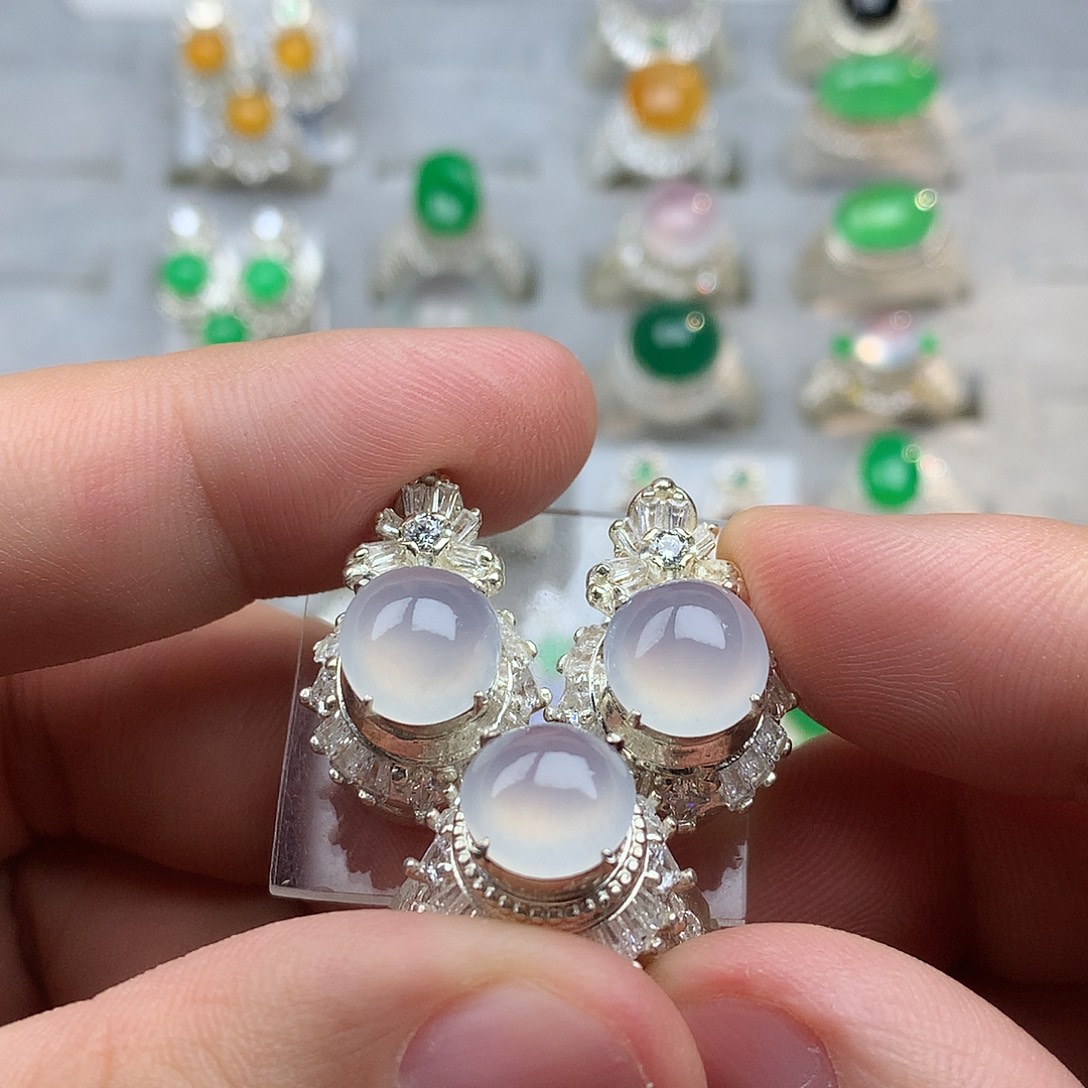 定制翡翠未镶嵌白冰