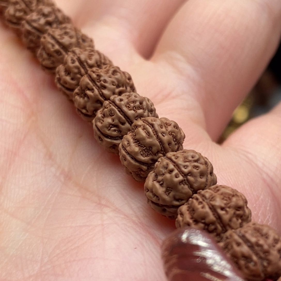 金刚菩提把件随***流高定5s六瓣凹底梅花单圈