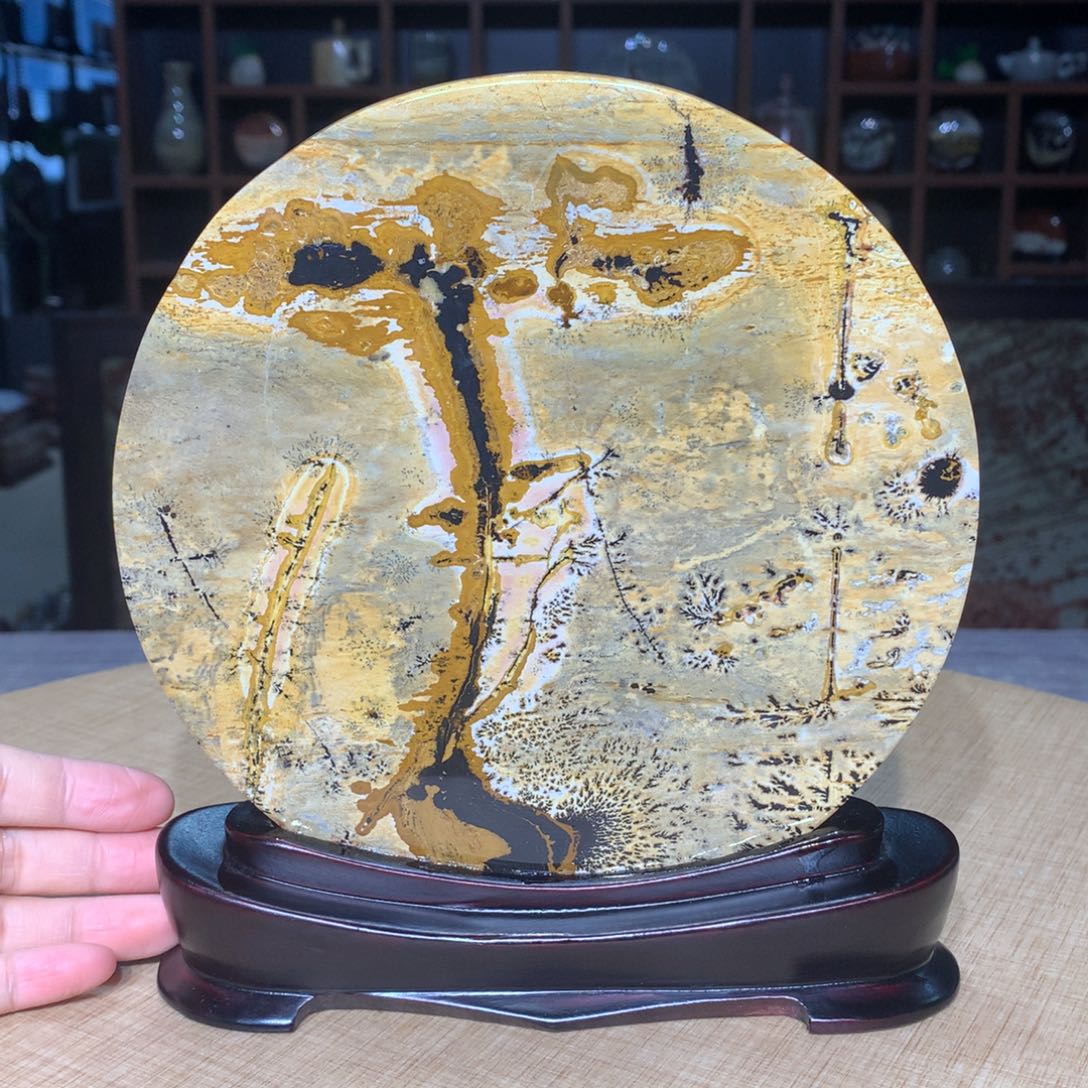 紫砂广西国画石，收藏观赏