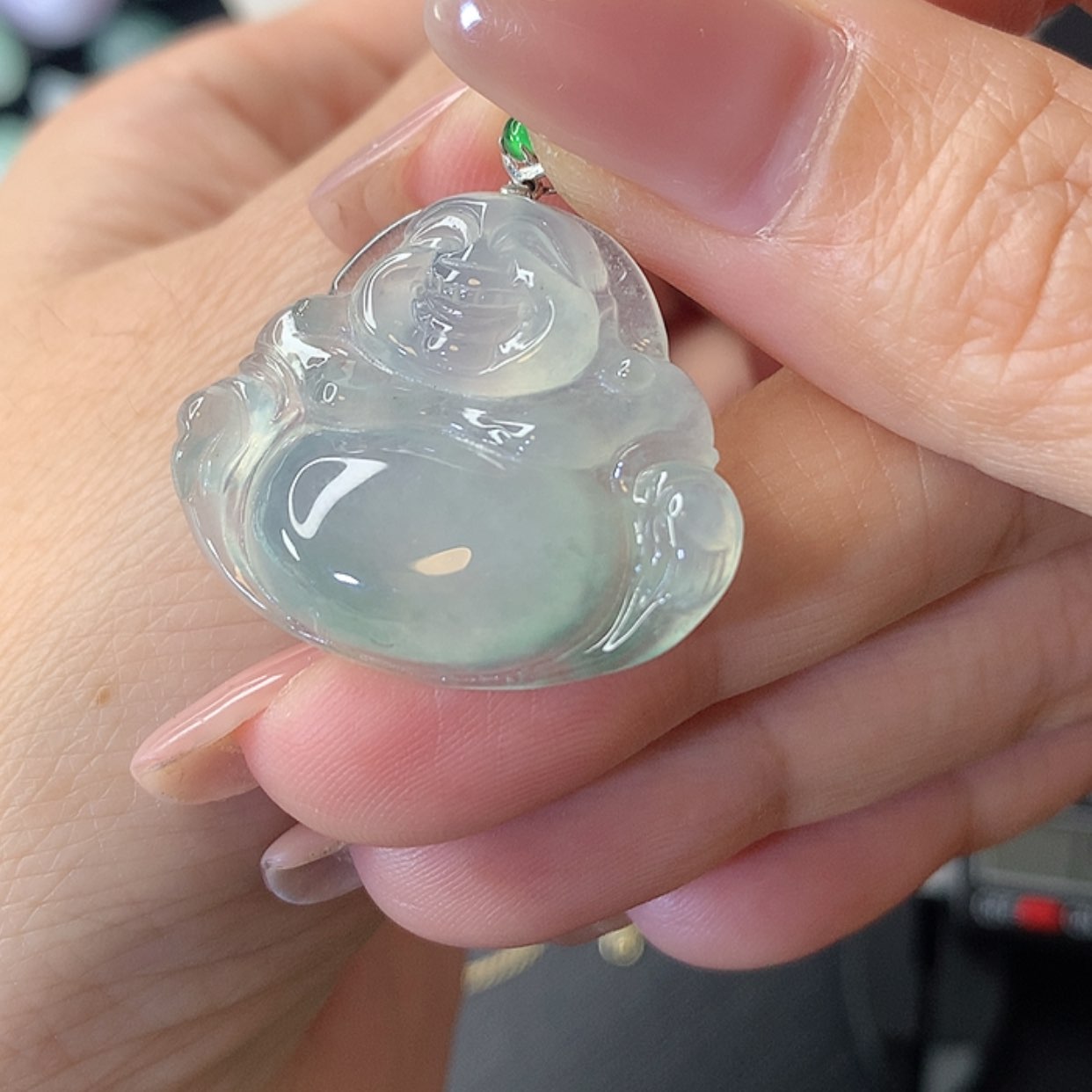 【闪购商品】翡翠吊坠(赠链)18K金镶嵌