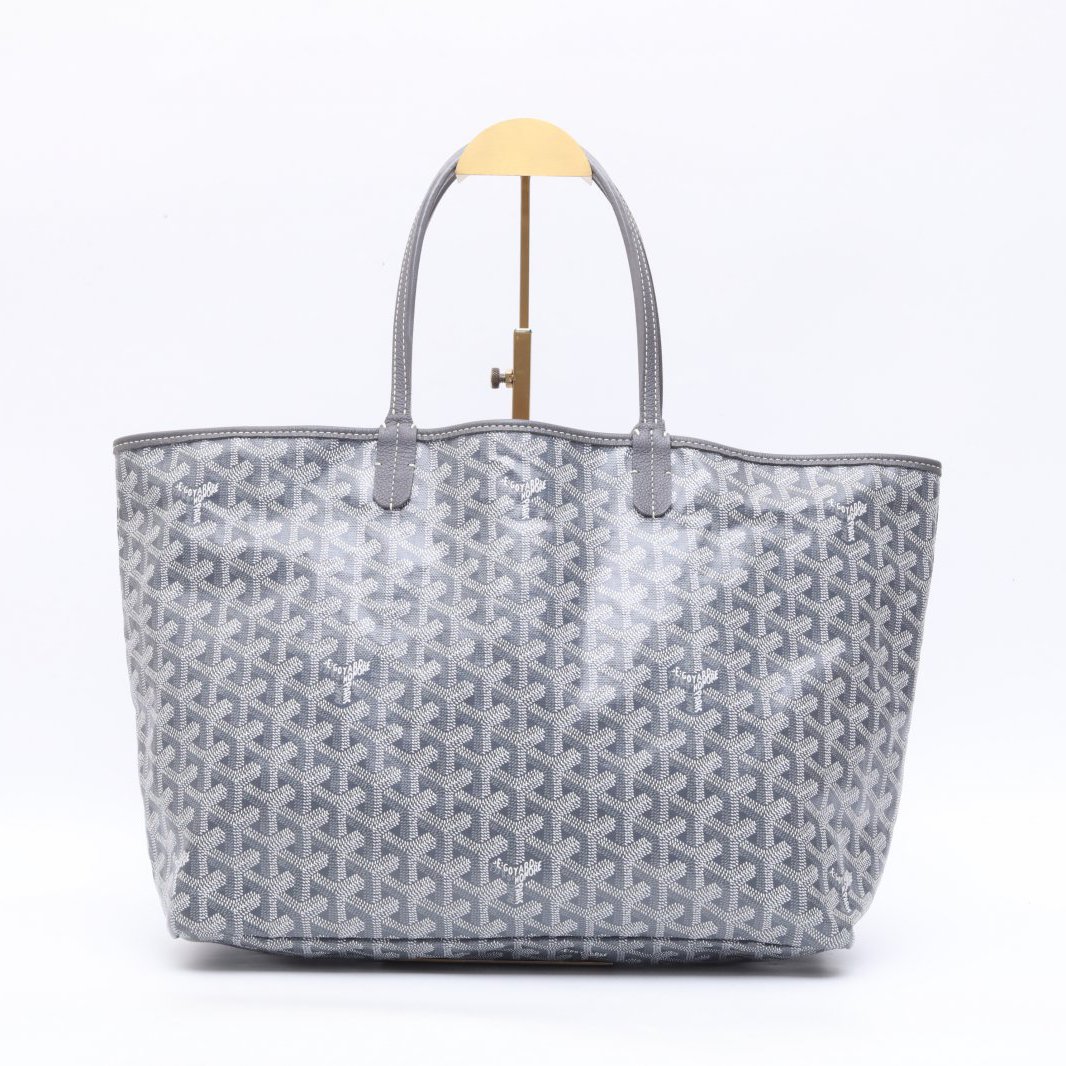 99新 Goyard 小花6枫Saint Louis 购物袋 子母包 34 中号 灰色
