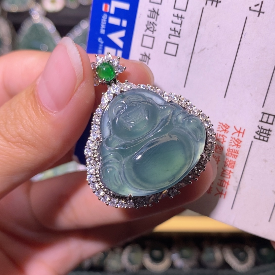 翡翠未镶嵌颈饰天然