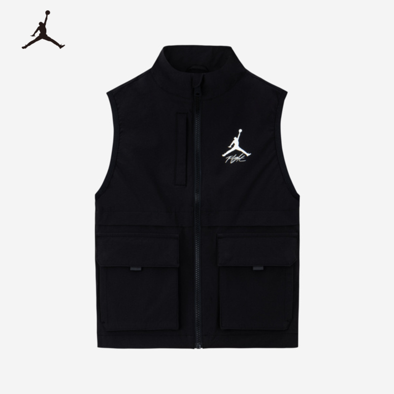 【官方旗舰】Air Jordan秋季休闲时尚男女童马甲工装速干马甲C712