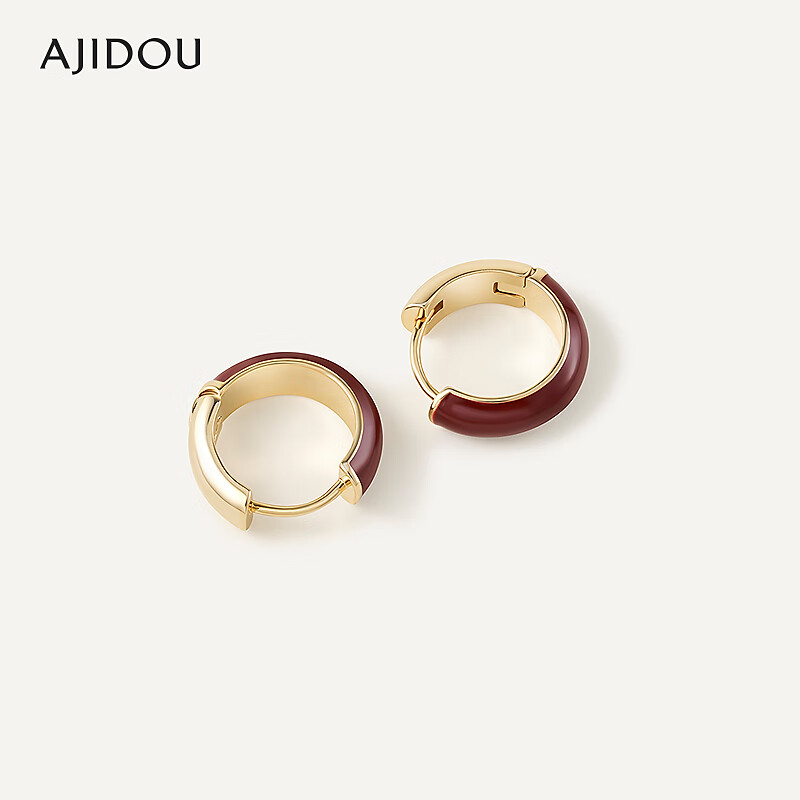 合金无非金属耳饰 阿吉豆耳钉耳环女款简约休闲时尚红色【MYA】