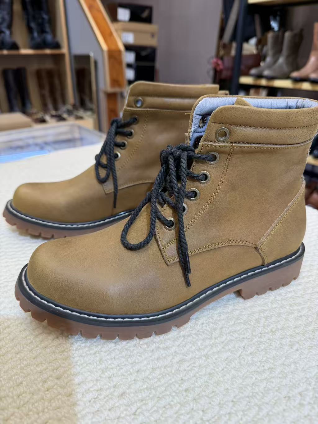 复古港风中帮朋克风工装靴马丁靴时尚秋冬百搭