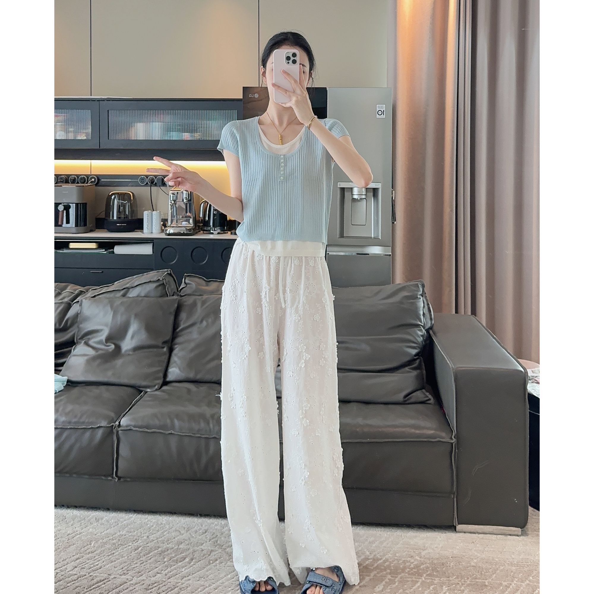 Zwinnie/詹维尼【天丝亚麻假两件短袖】上衣 WYL202501