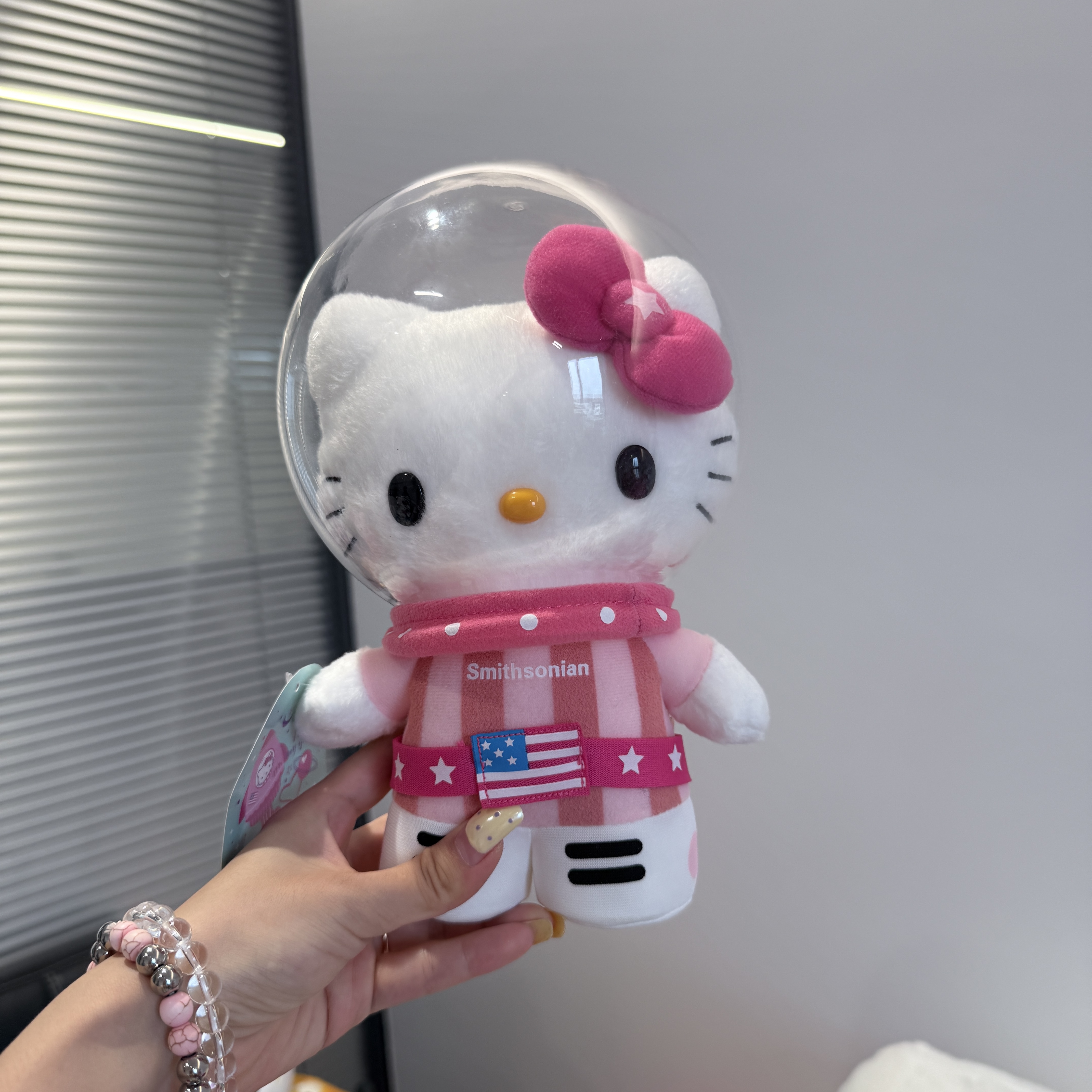 【洛杉矶限定】Hello Kitty 粉色宇航员 太空钥匙扣 玩偶