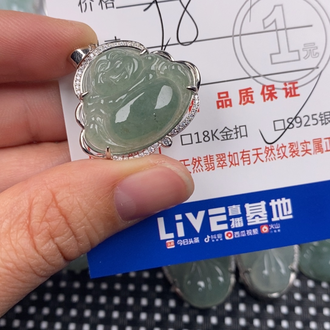翡翠银S925镶嵌颈饰