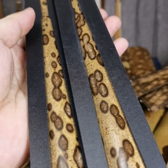 扇子梅鹿扇子料一对