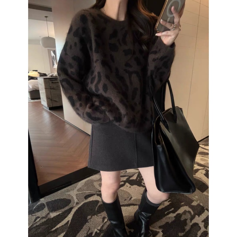 钰琪【A05~192】秋冬新款韩系慵懒风品质设计师毛衣宽松外搭针织衫