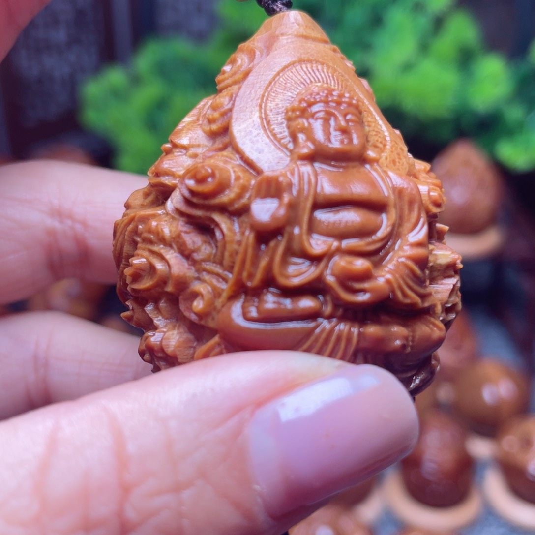 【闪购商品】橄榄核手串/手链40左右九龙拜如来单子竹环