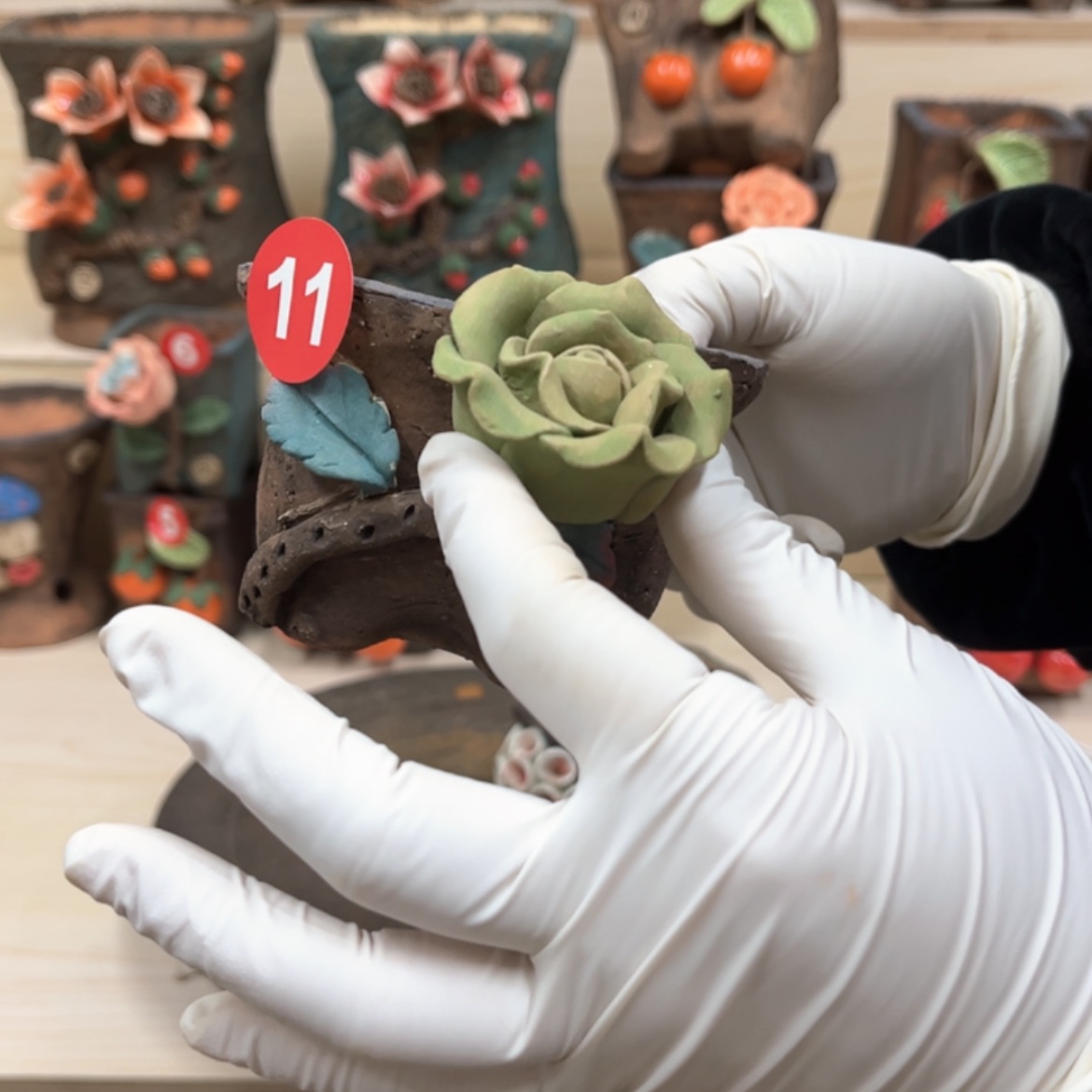 【闪购商品】紫砂花盆11号口径8.5外高7