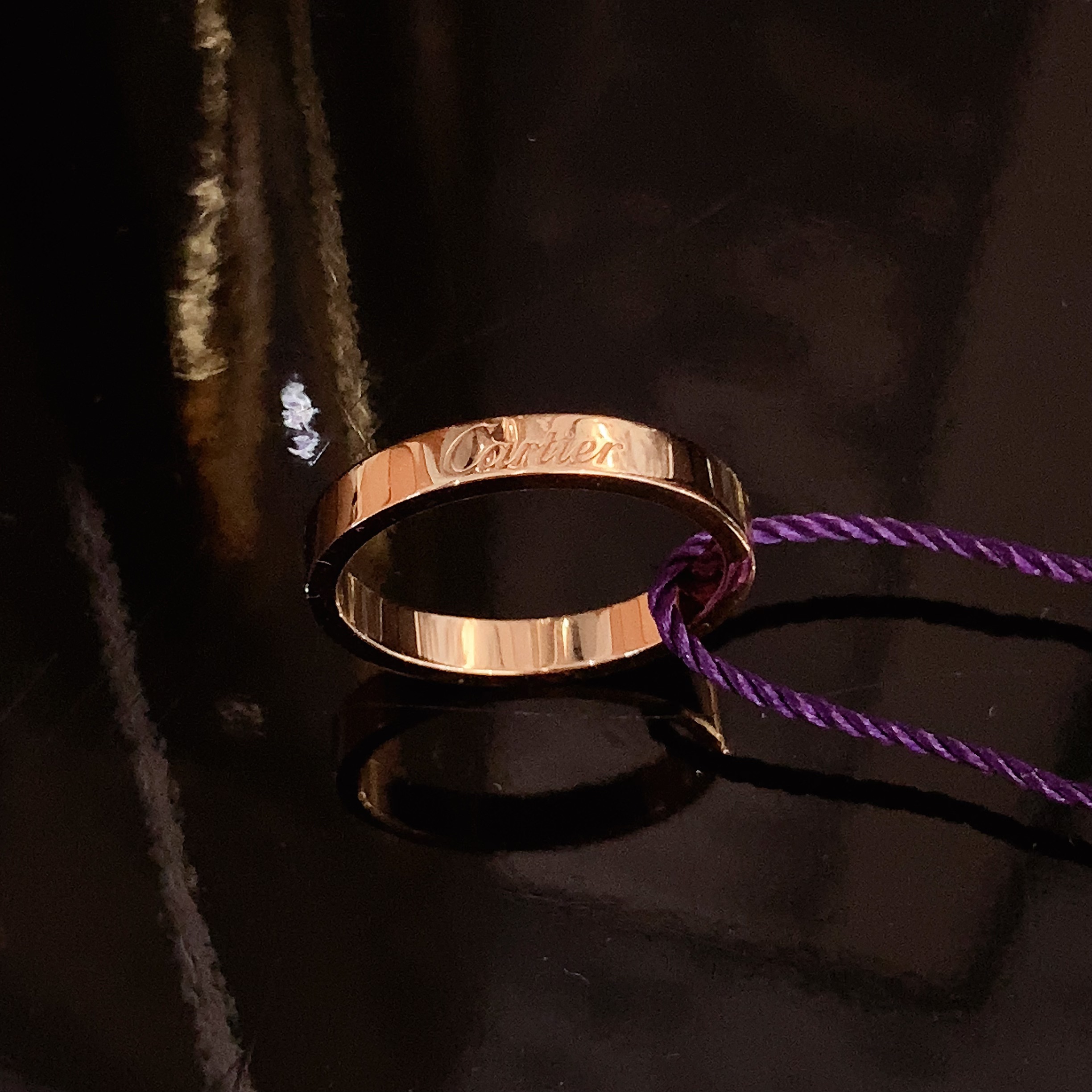 99新 Cartier/卡地亚 签名款戒指/玫瑰金/#49
