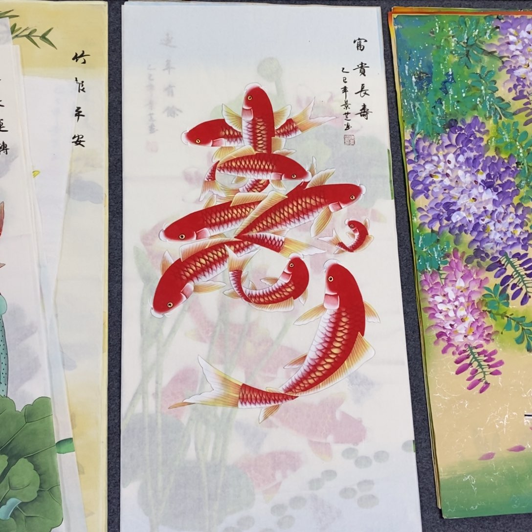 国画尺寸100✖️50三尺工笔手绘画