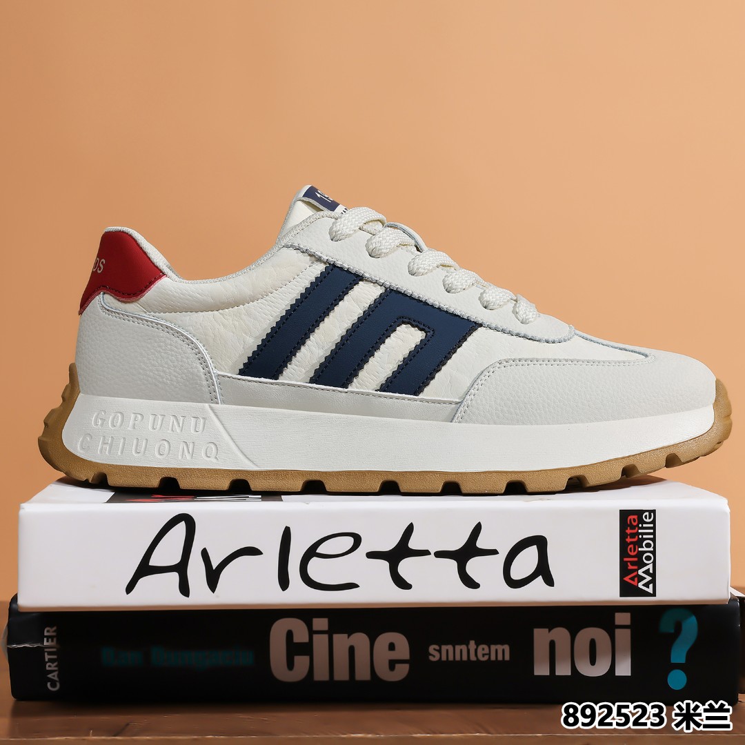 四季皮面新款阿甘鞋轻便软底时尚休闲女款男士潮鞋百搭潮款男鞋