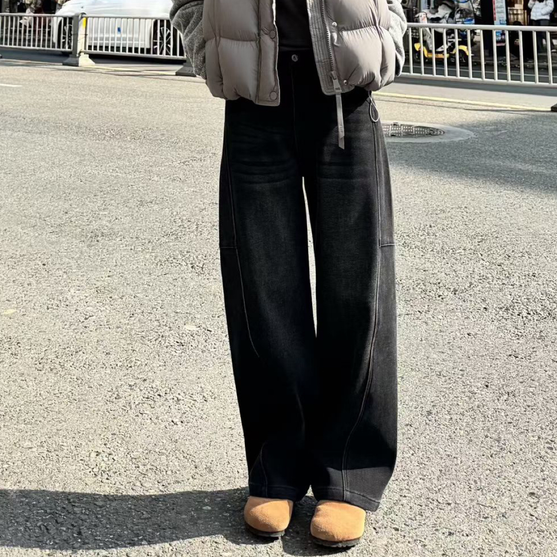 C.crlu 可路莎 牛仔弯刀裤 25冬新款