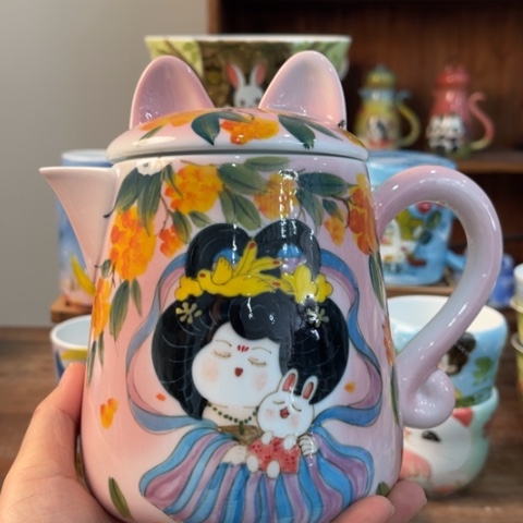炉景德镇釉下手绘陶瓷 