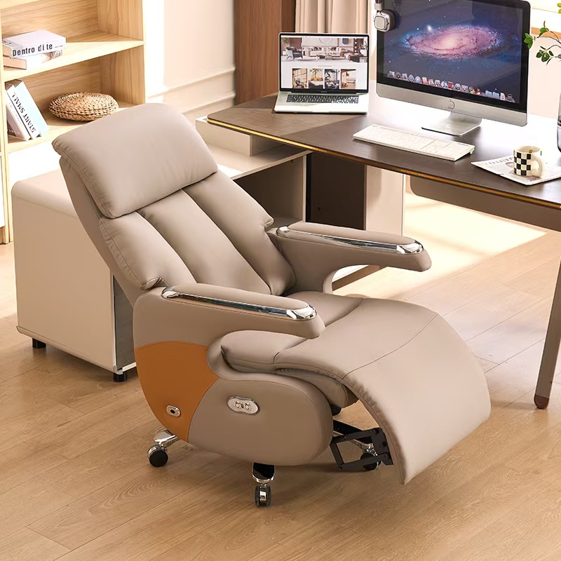 圣梵逊智能电动真皮老板椅可躺可午休舒适久坐家用办公电脑椅