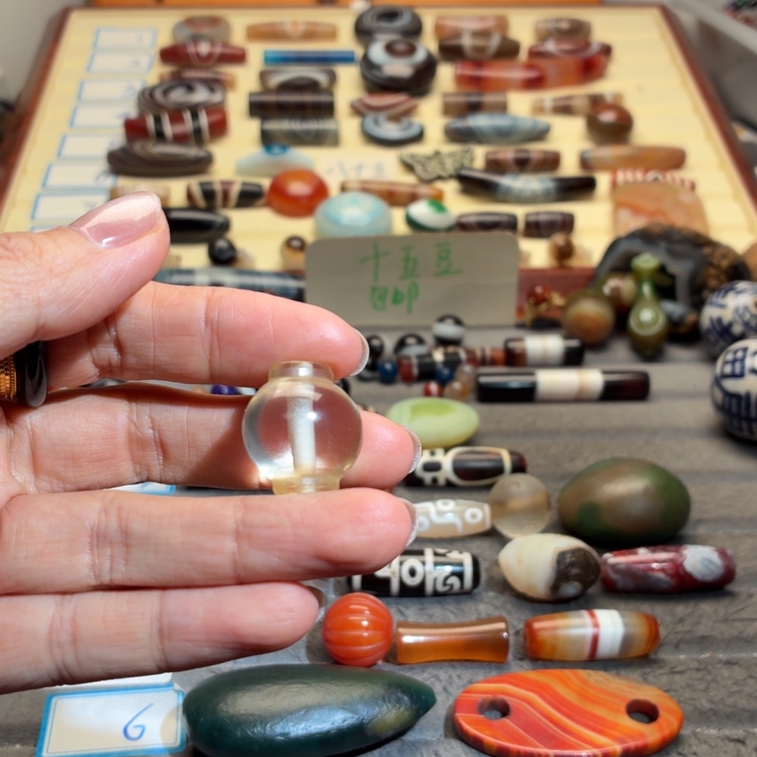 面***纱玛瑙/玉髓合金颈饰