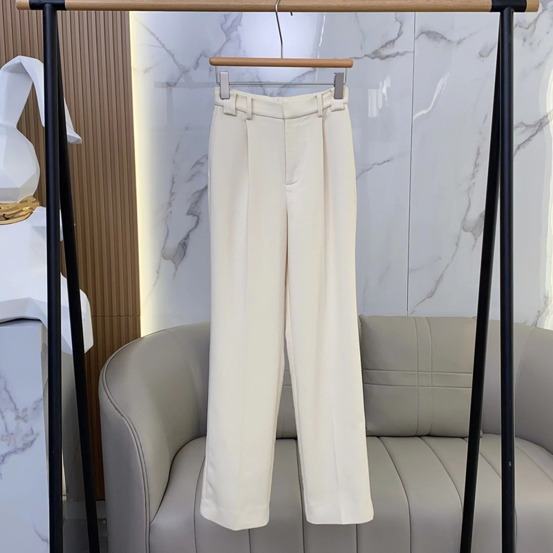 ANGELIAORIGINAL秋冬厚款显瘦百搭简约 洋气白色直筒裤#232